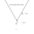 Solid 925 Sterling Silver Initial Crystal Personalised Alphabet Letter Necklace Silver